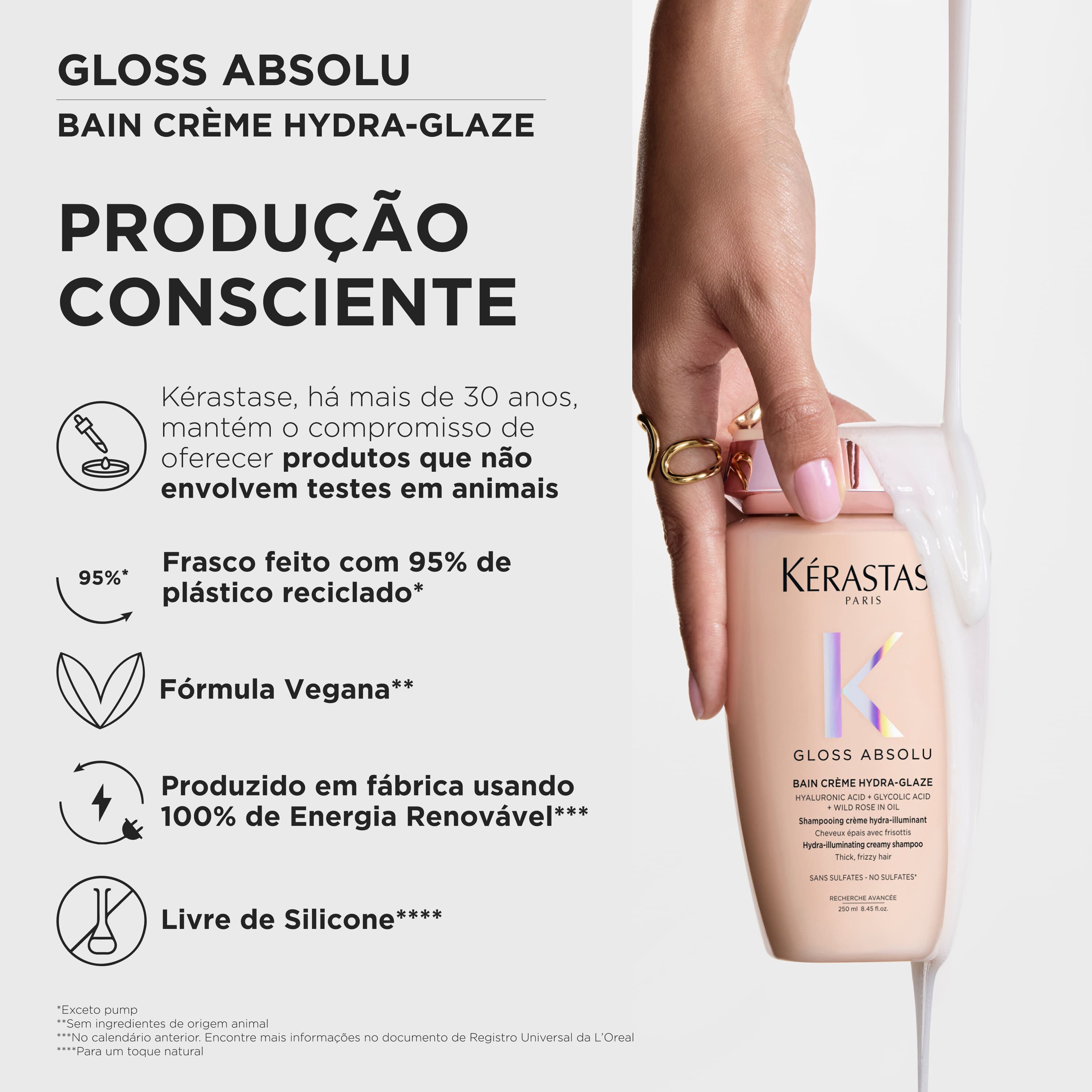 Shampoo de origem vegana Kerastase Gloss Absolu Bain Hydra Glaze Riche