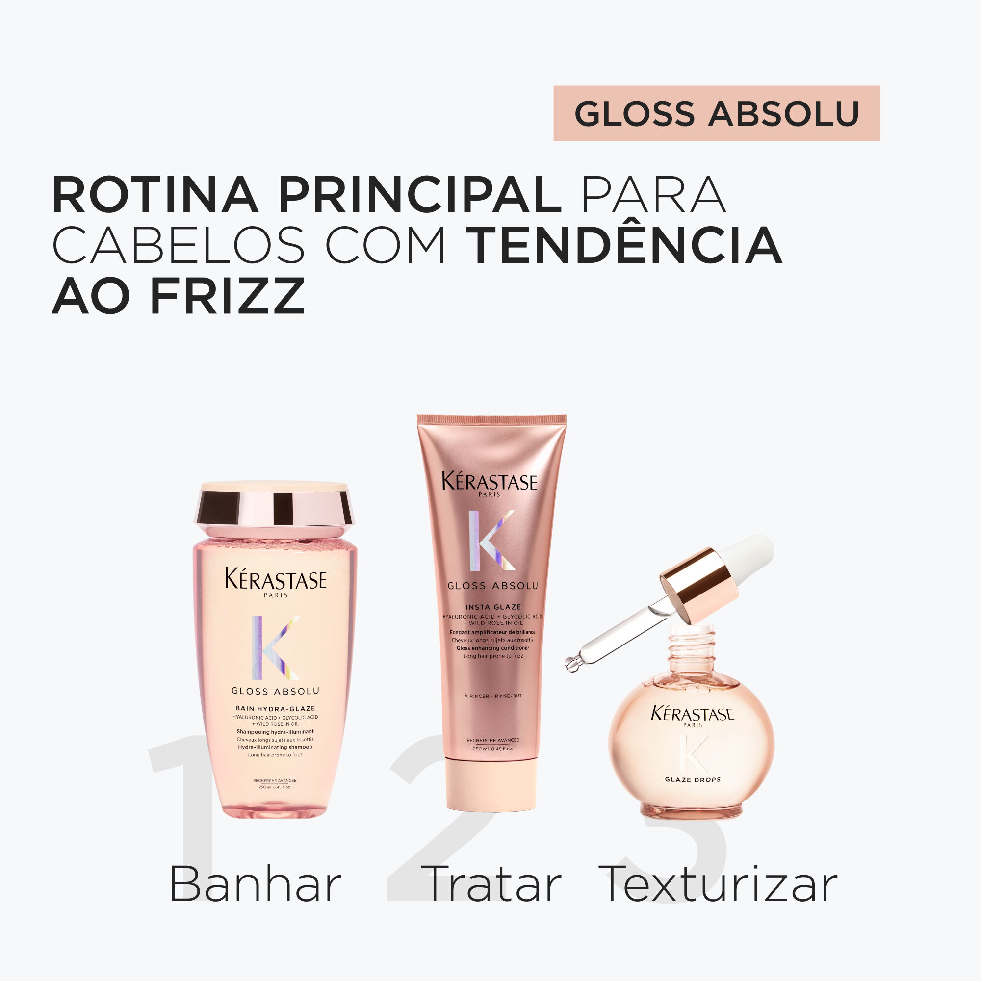 Kit Kerastase Gloss Absolu Rotina Principal Anti-frizz