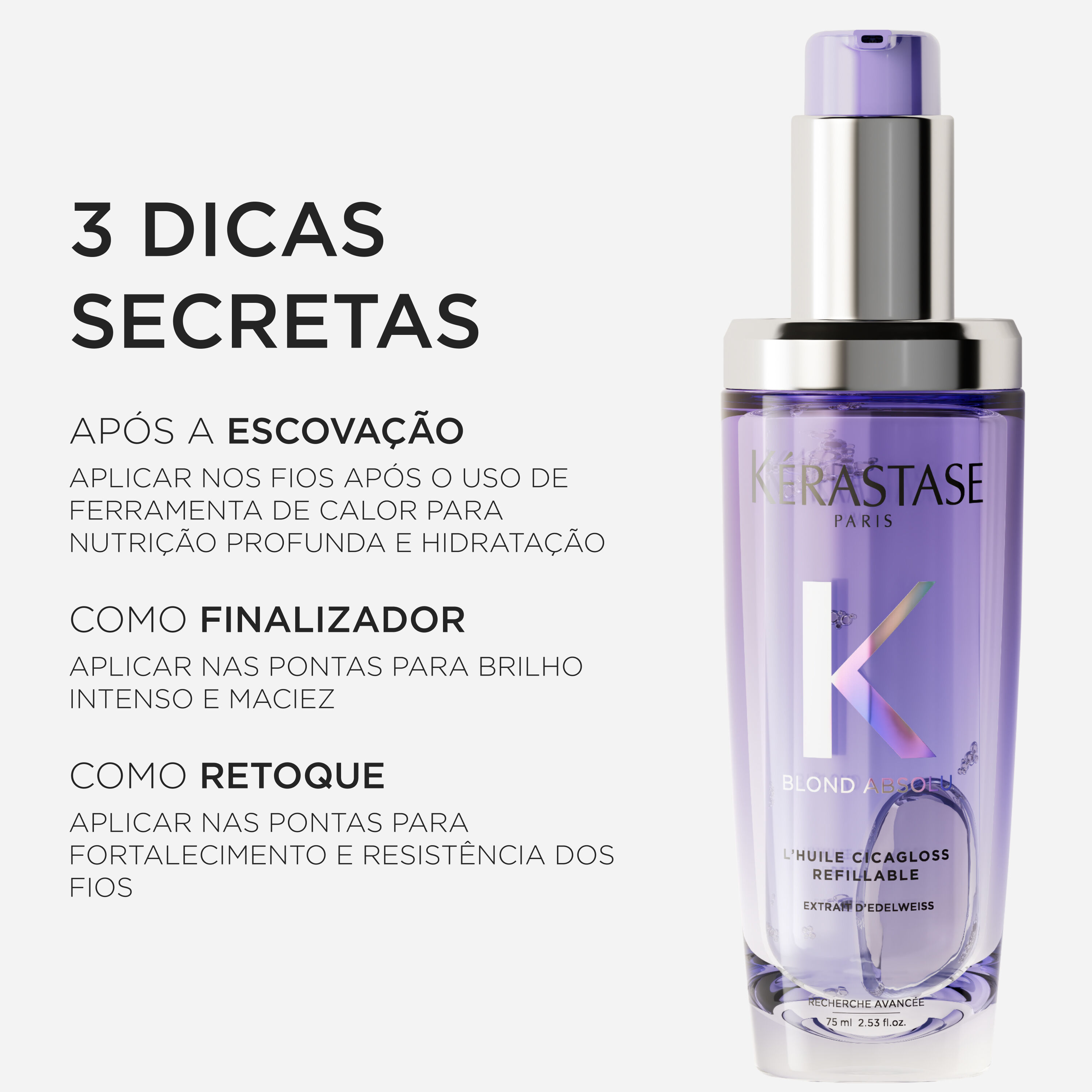 Kerastase Blond Absolu Huile Cicagloss 3 dicas