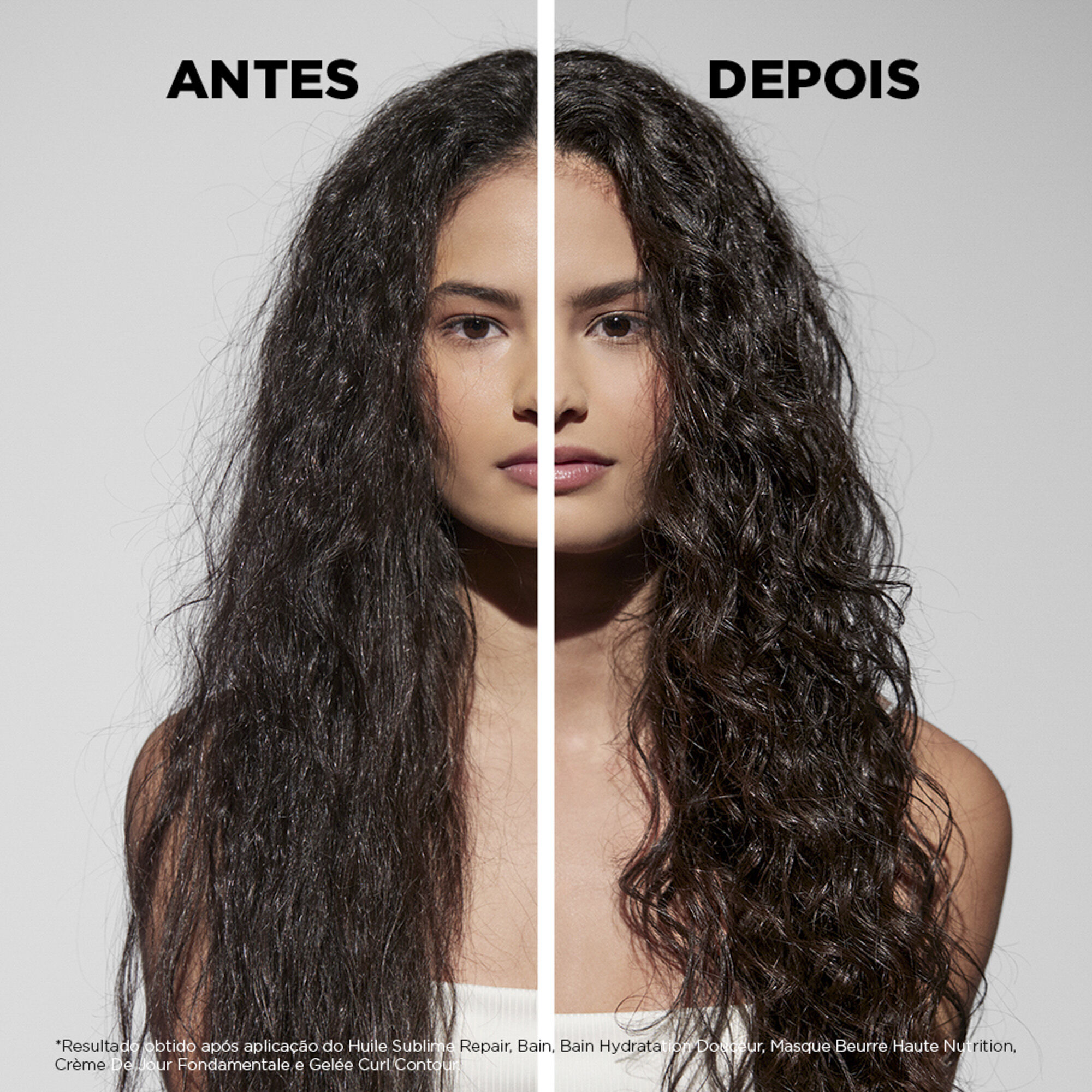 Spray Kerastase Curl Manifesto Refresh Absolu  antes e depois do uso