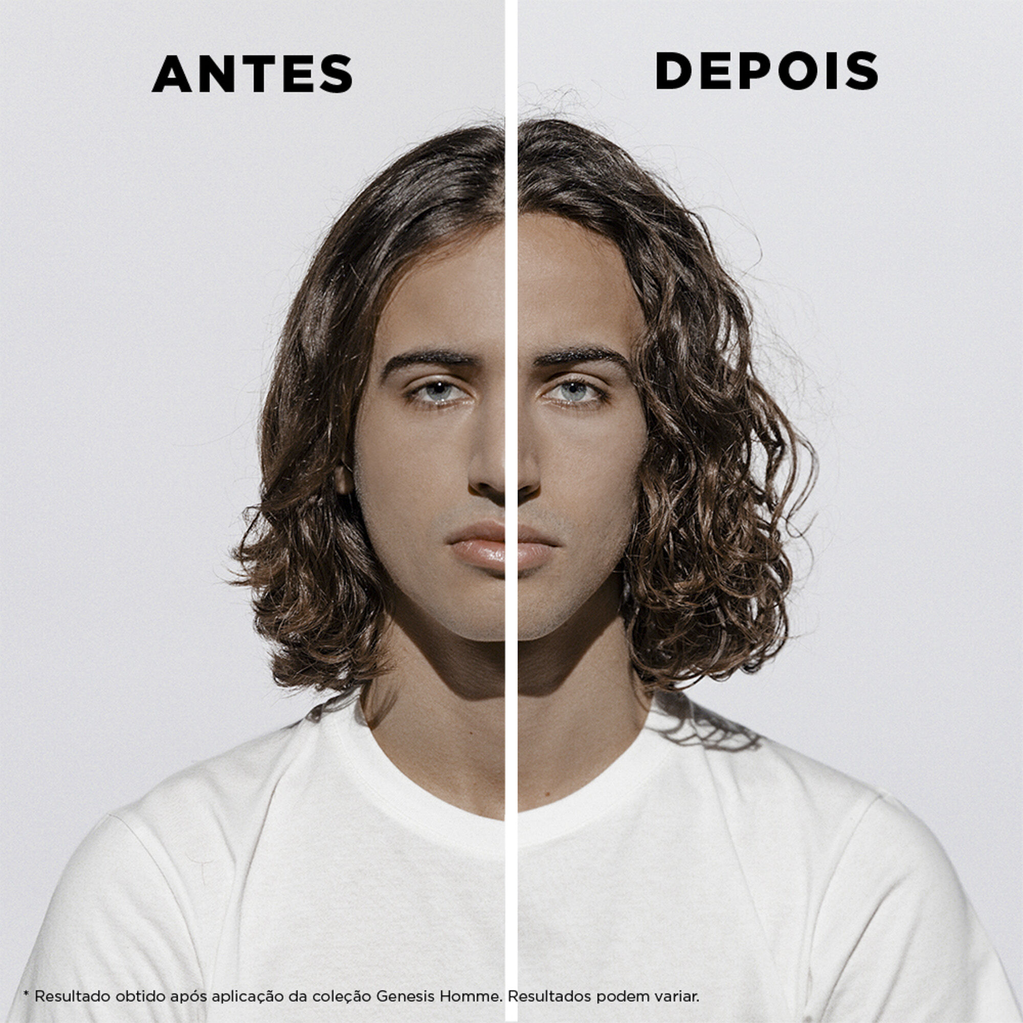 Shampoo Kerastase Genesis Homme Bain de Masse Epaississant antes e depois do uso