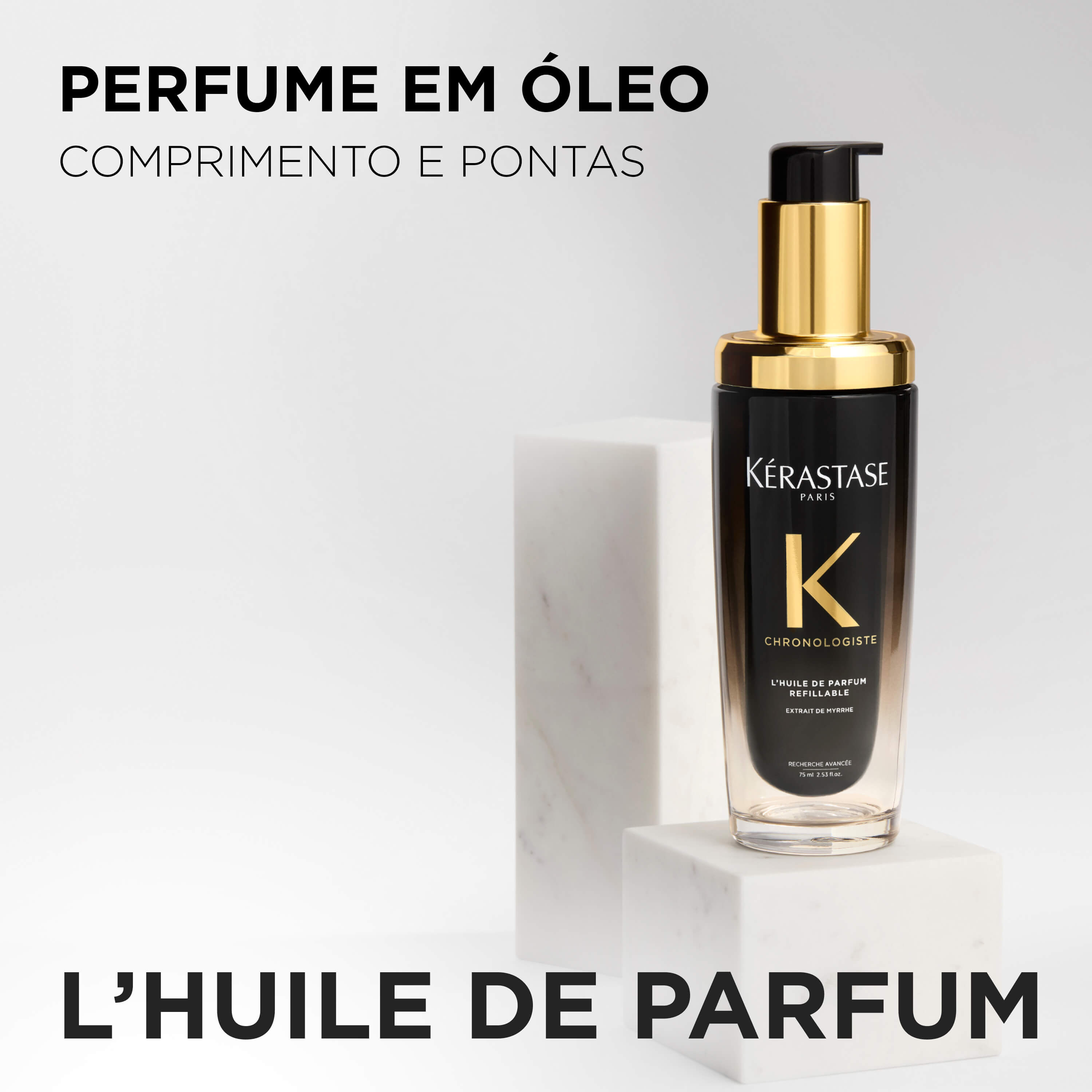 Perfume em oleo para cabelos Kerastase Chronologiste Huile de Parfum com efeito de regeneracao capilar e cabelos perfumados