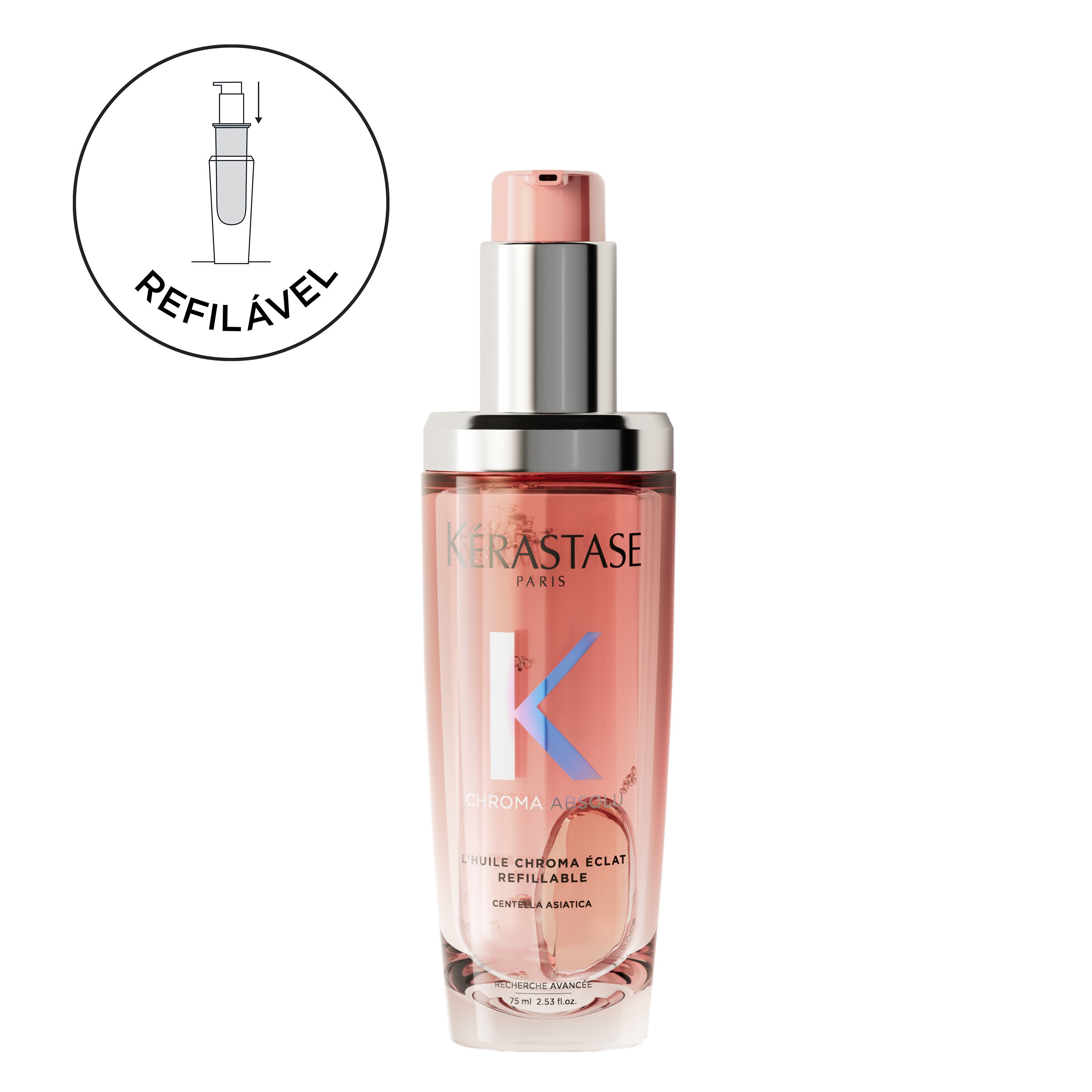 Oleo para cabelos coloridos Kerastase Chroma Absolu L'Huile Eclat Radiance Refilavel