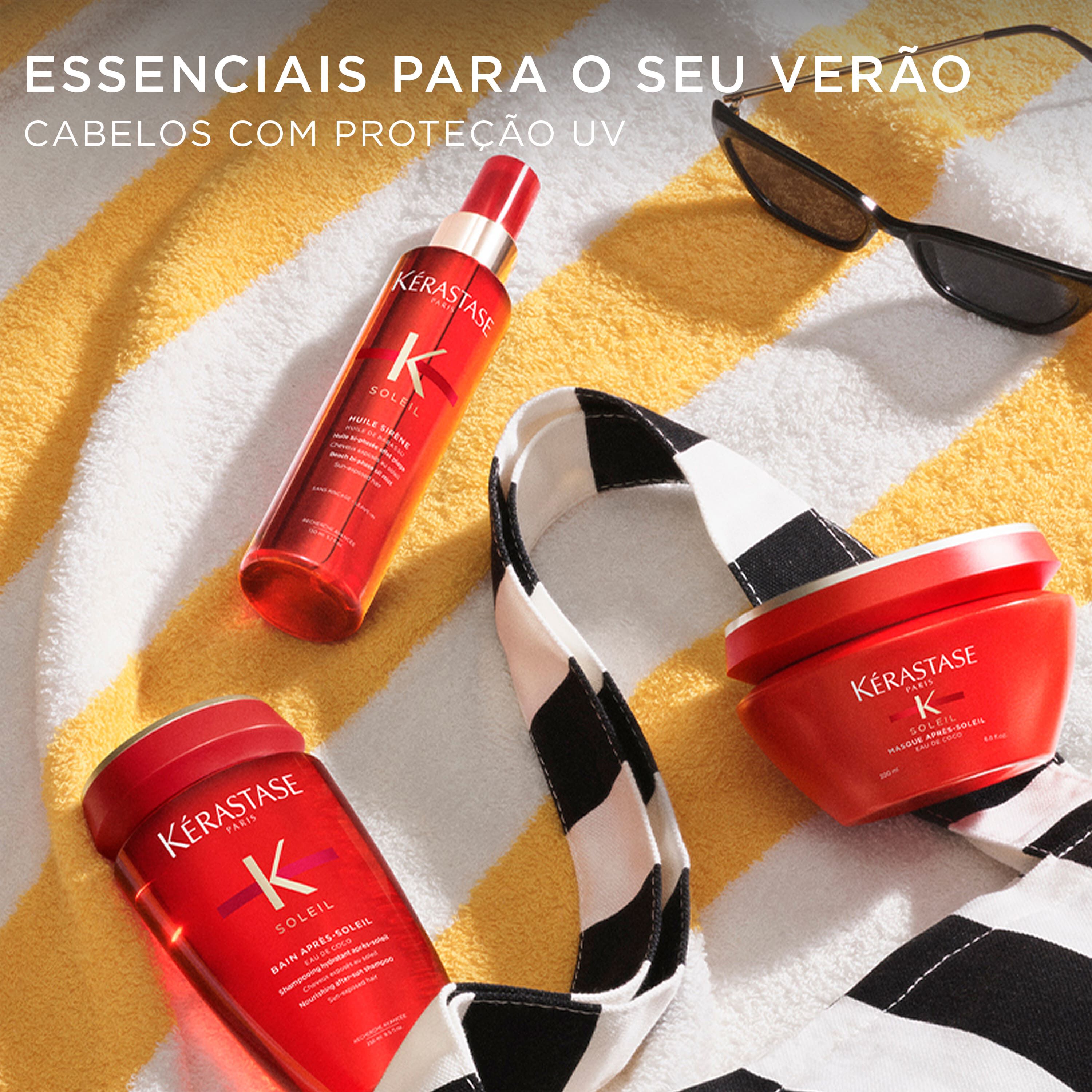Kit Soleil com protecao solar para o cabelo