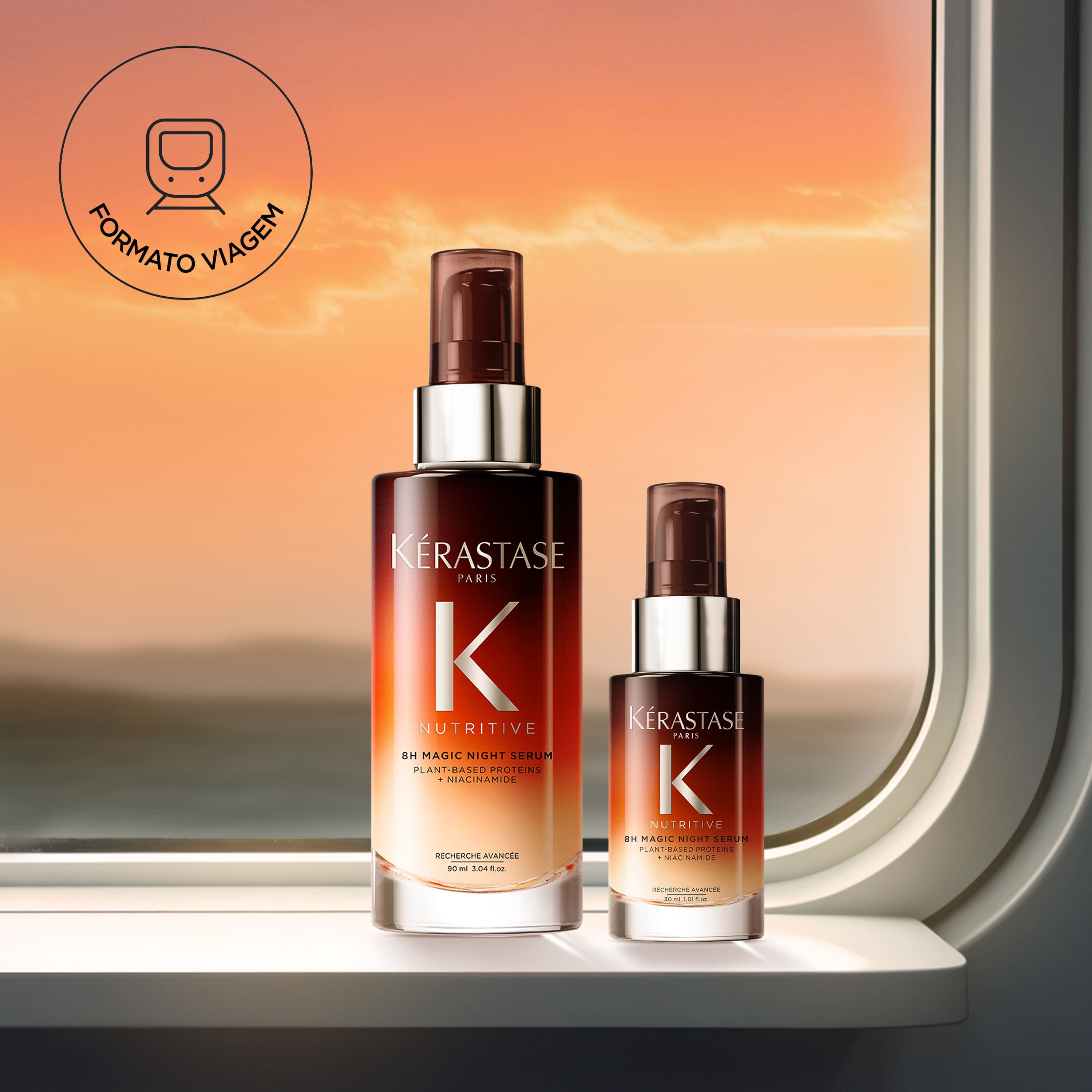 Serum noturno Kerastase Nutritive 8H Magic Night travel size tamanho mini