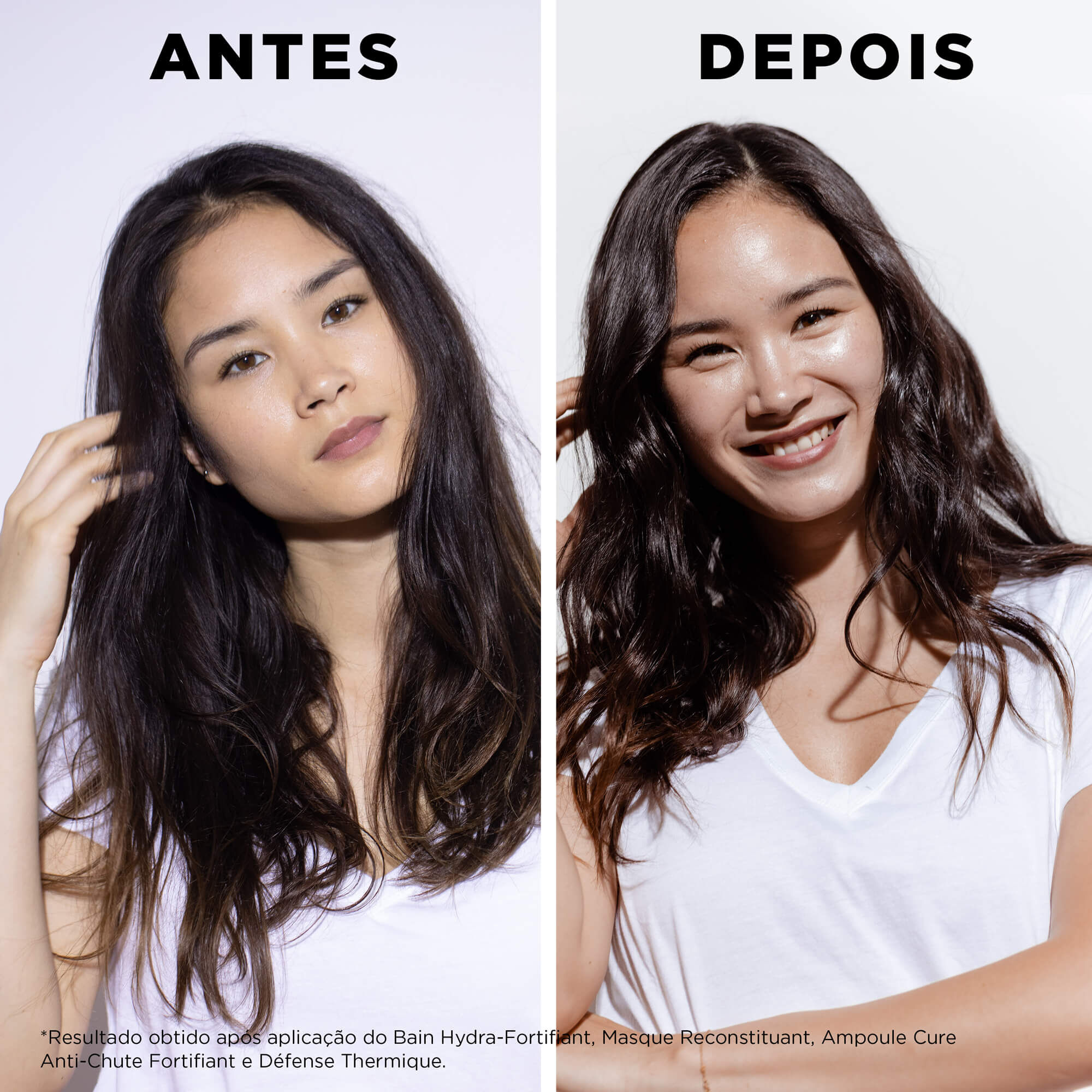 Shampoo Kerastase Genesis Bain Hydra-Fortifiant antes e depois