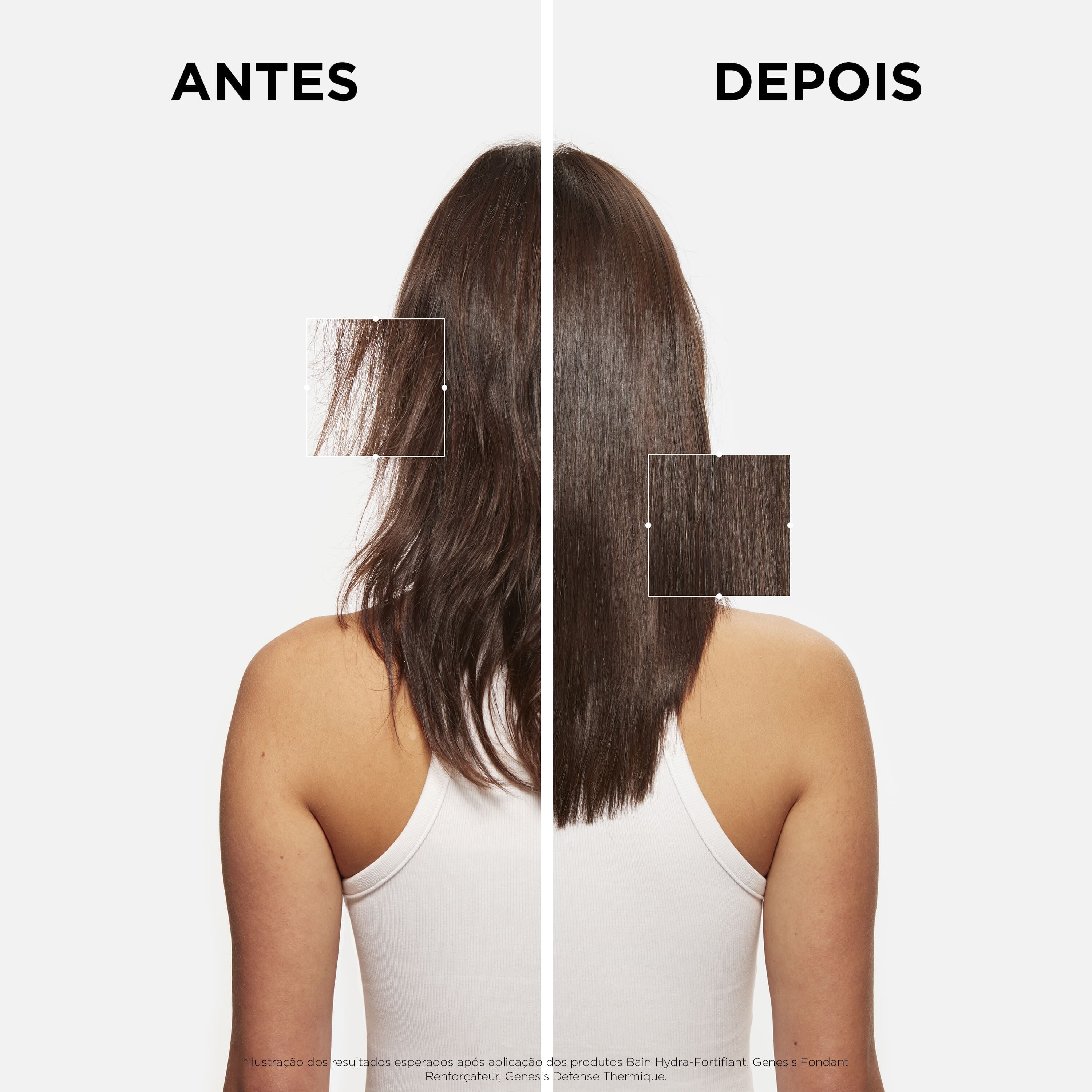 Serum antiqueda Kerastase Genesis Anti-Chute Fortifiant travel size comparativo antes e depois