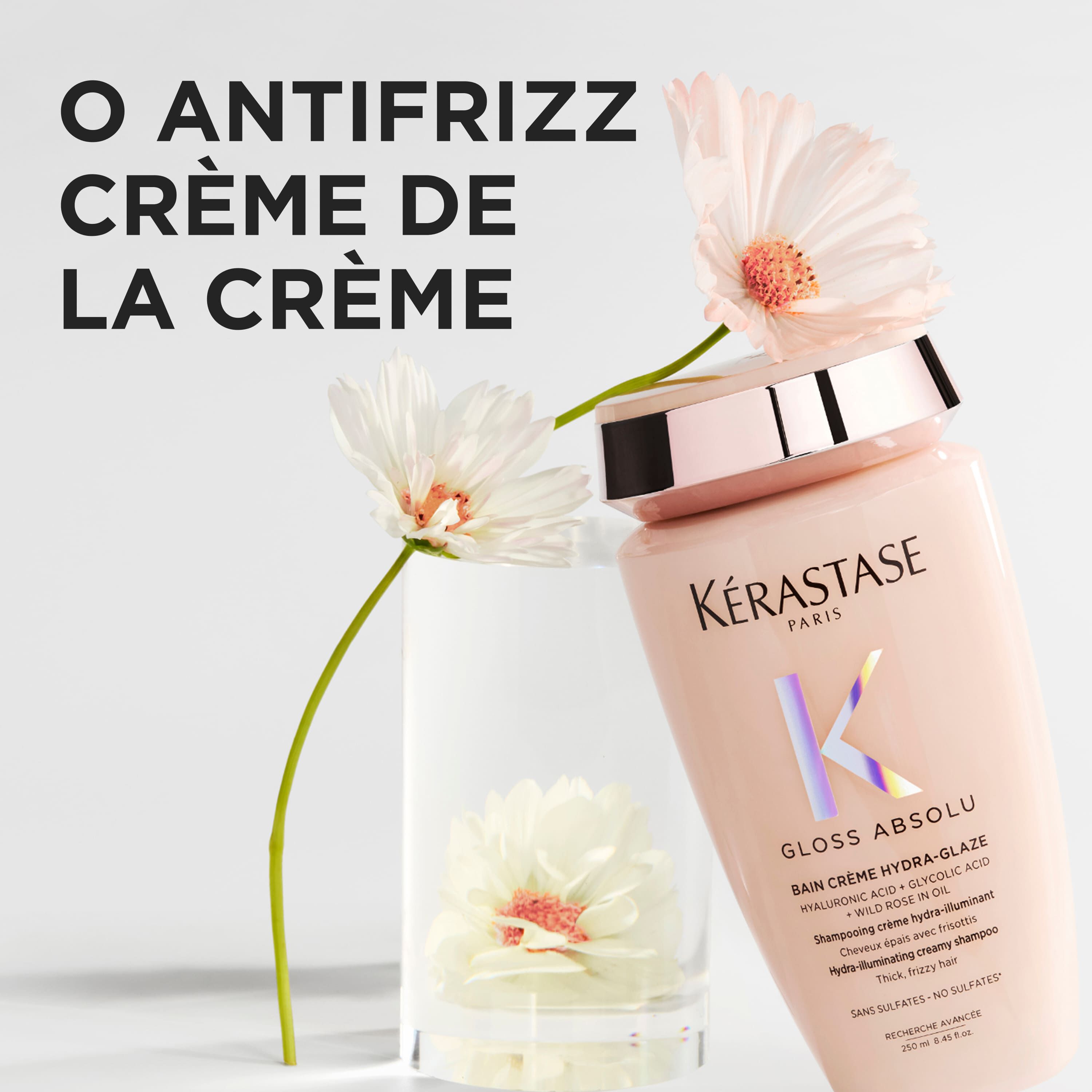 Shampoo anti-frizz Kerastase Gloss Absolu Bain Hydra Glaze Riche Travel Size Deixa o Cabelo Macio e Hidratado