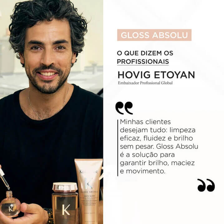 O que dizem os profissionais sobre Kit  Bruna Marquezine de tratamento para cabelos com frizz e sem brilho Gloss Absolu