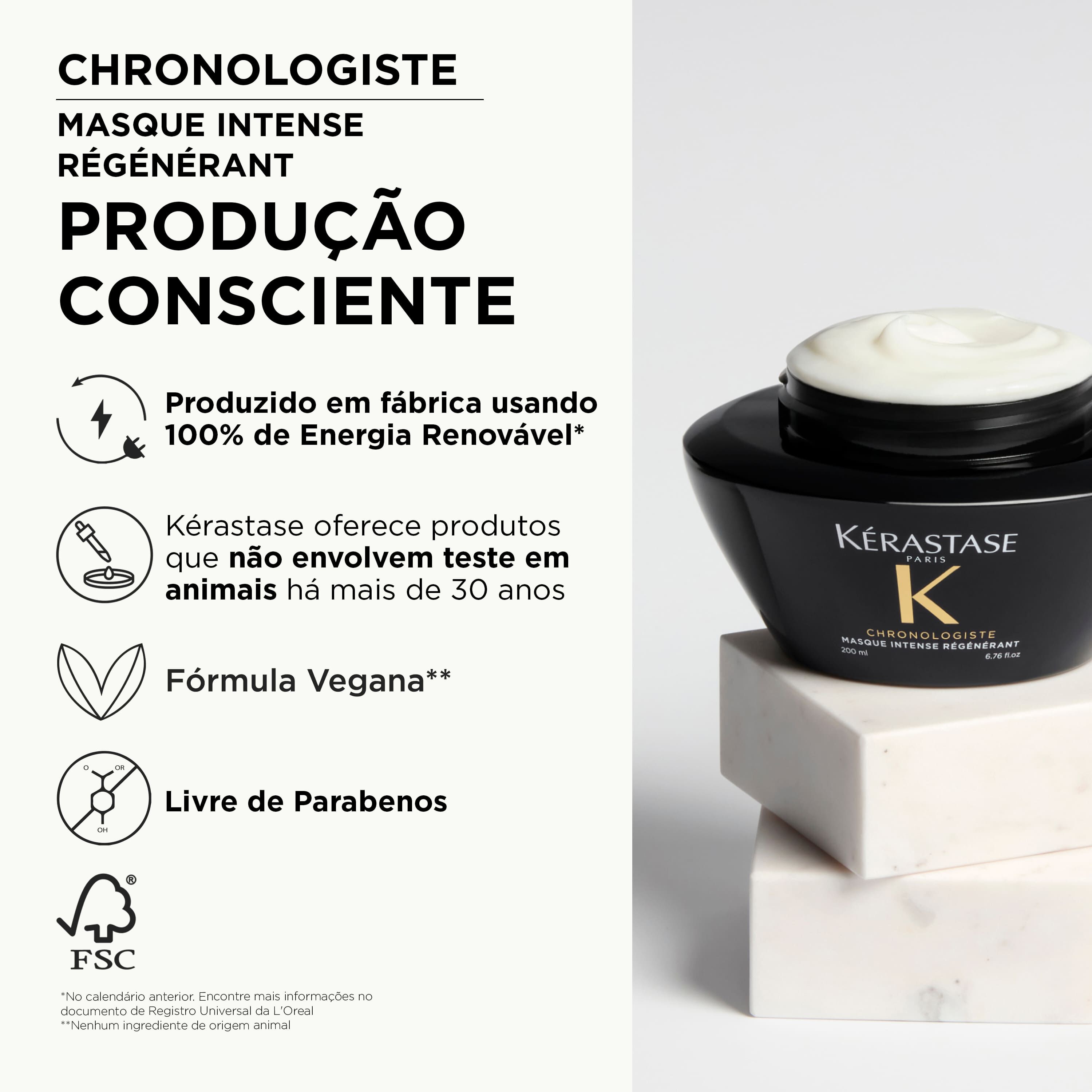 Mascara regeneradora Kerastase Intense Regenerant produzida de forma sustentavel