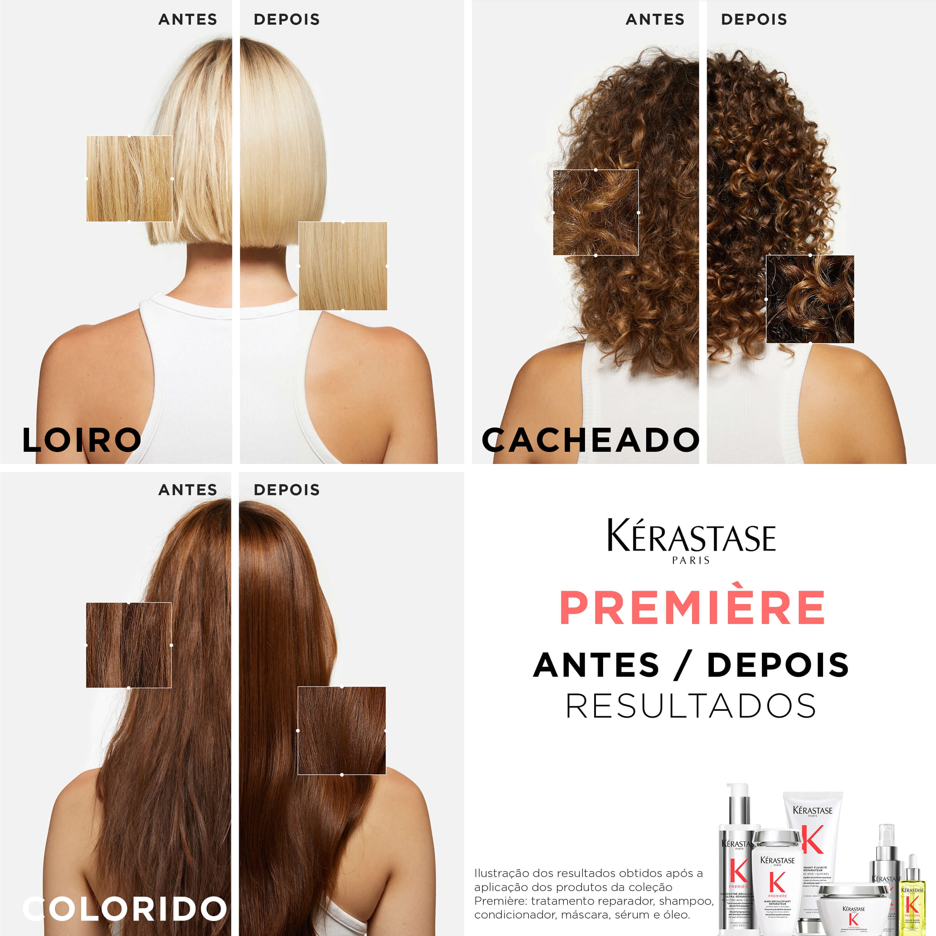 Tratamento Completo para Cabelos Danificados Finos e Medios Kerastase Premiere