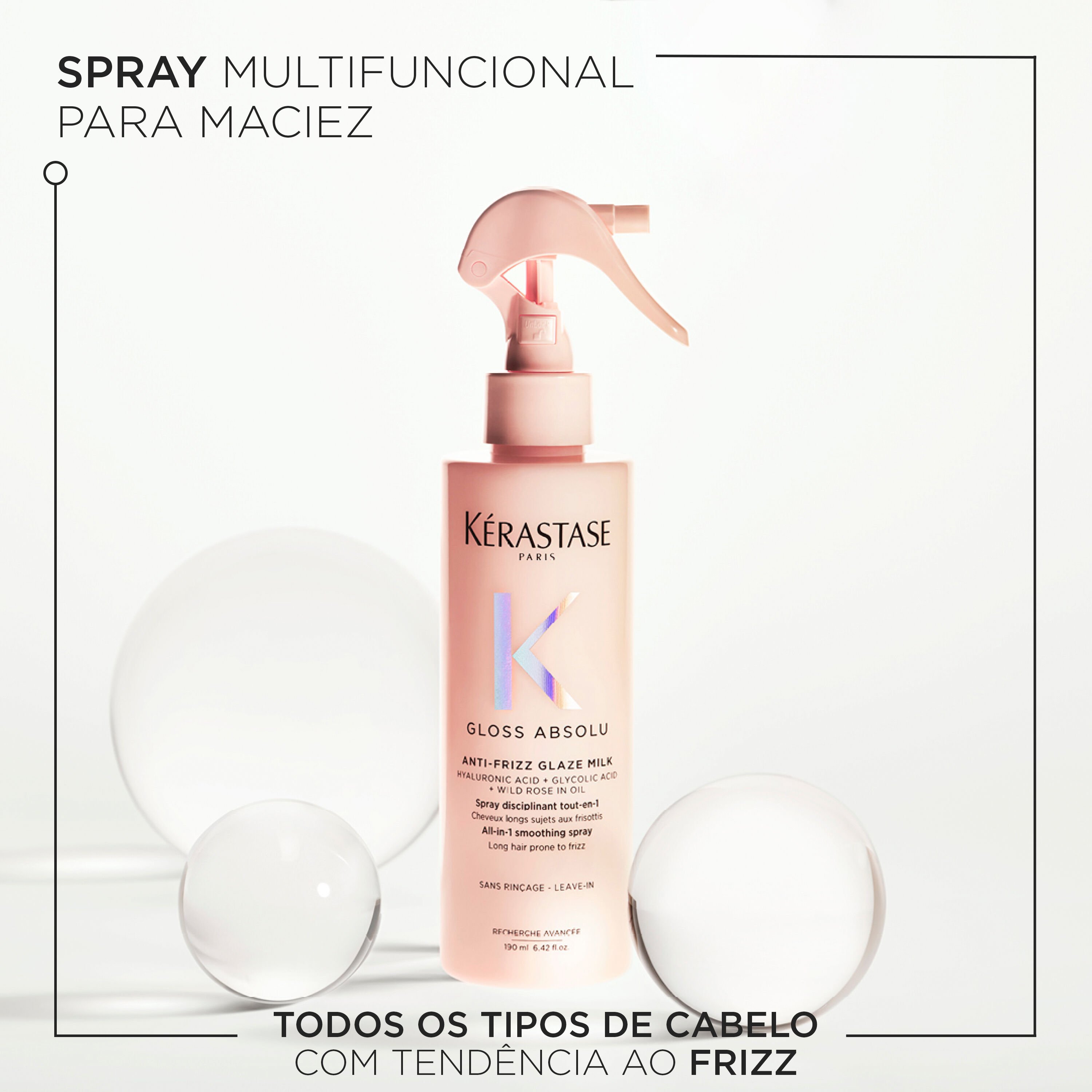 Spray Kerastase Gloss Absolu Glaze Milk Anti-frizz Iluminador
