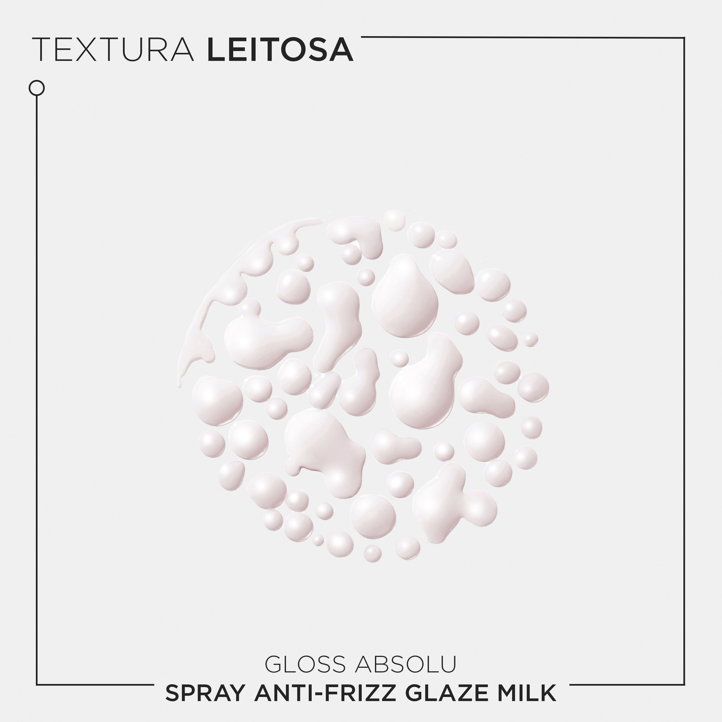 Spray Kerastase Gloss Absolu Glaze Milk Anti-frizz tem textura leitosa