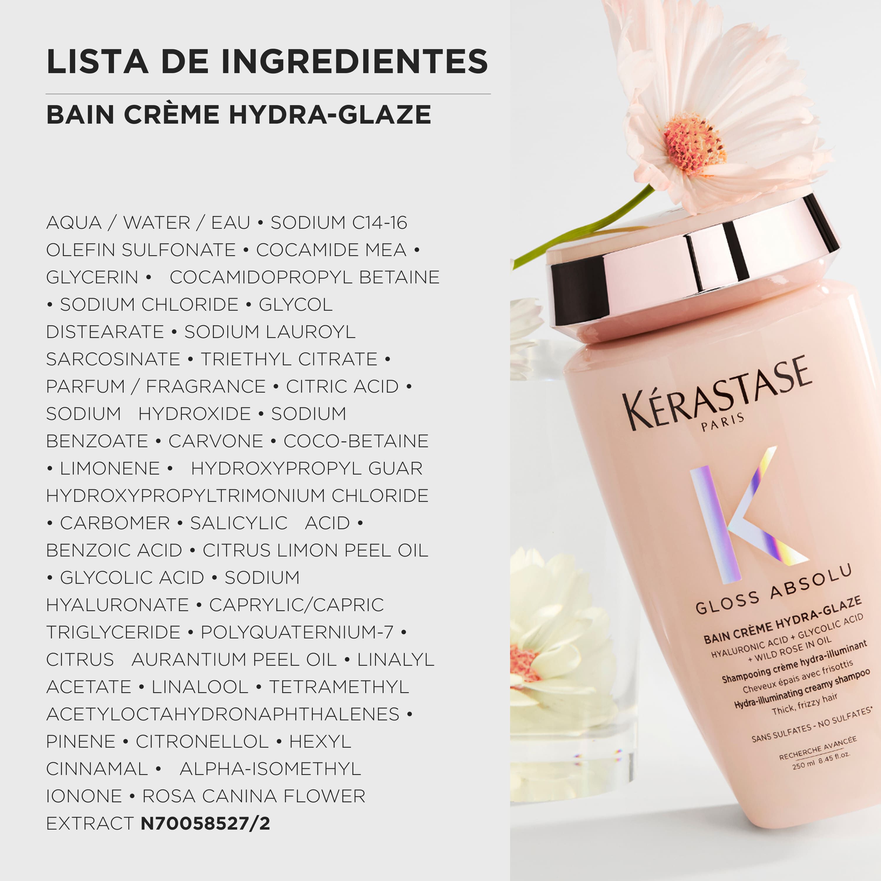 Shampoo com Extratos Naturais Kerastase Gloss Absolu Bain Hydra Glaze Riche Travel Size
