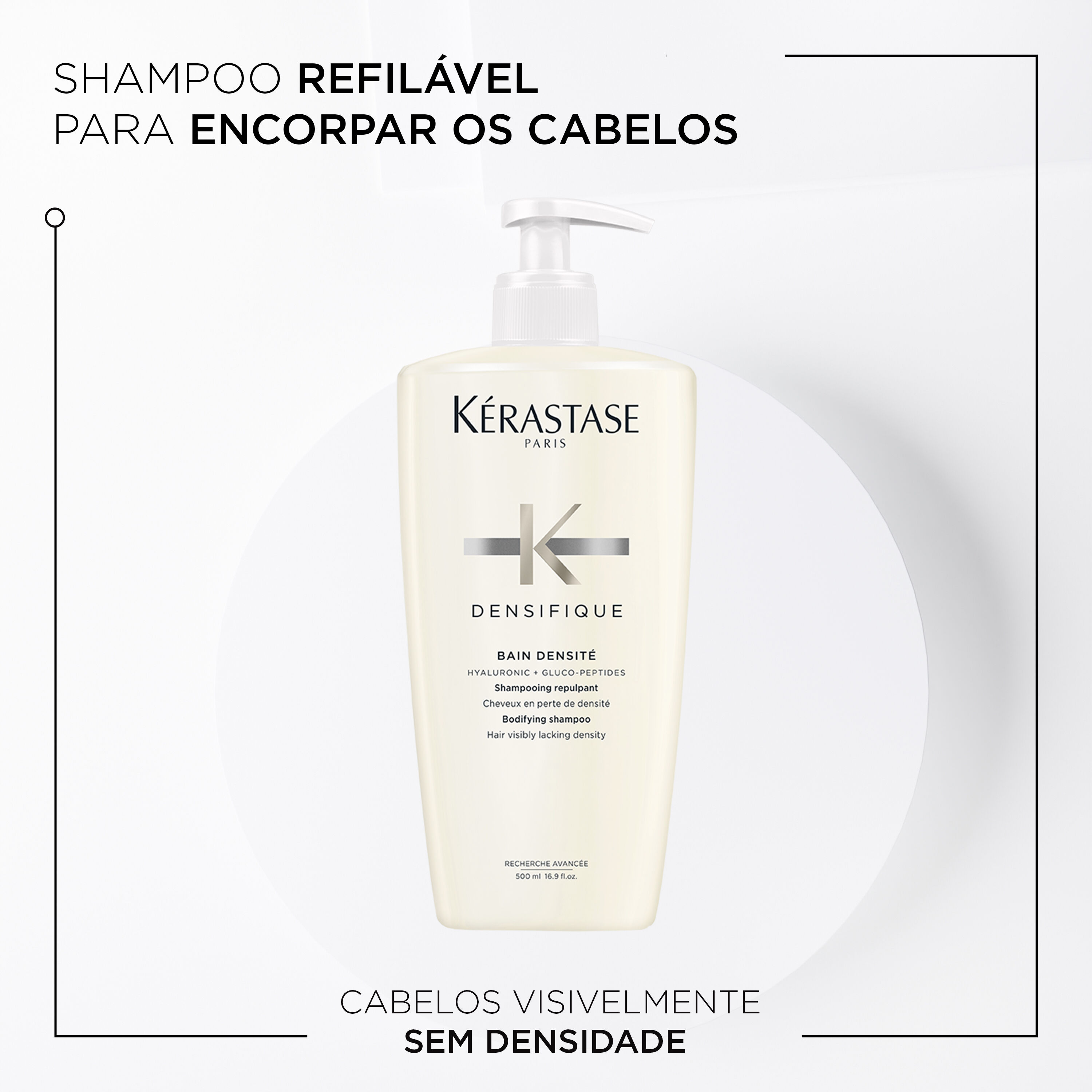 Shampoo Kerastase Densifique Bain Densite com Refil para cabelos finos e ralos