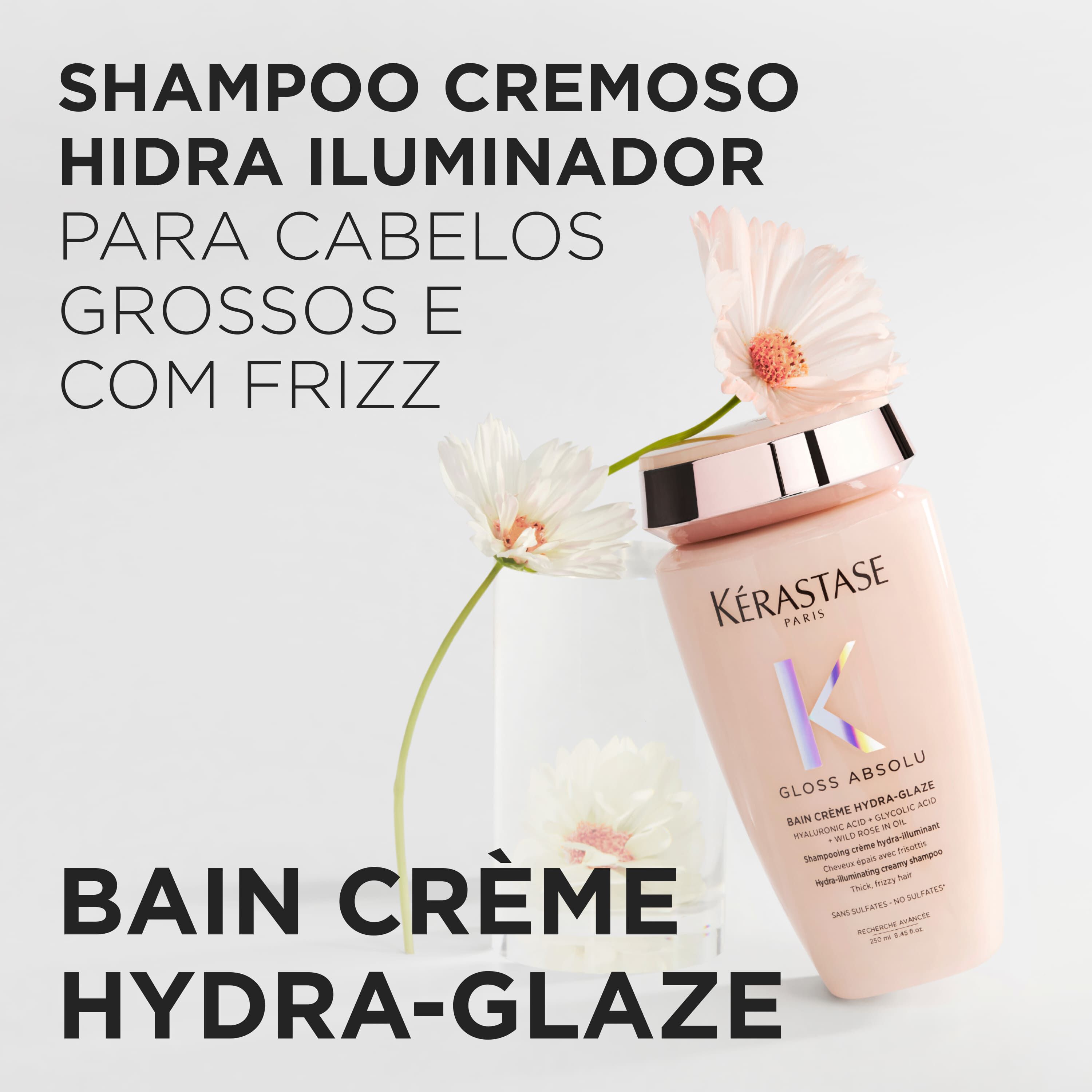 Shampoo Kerastase Gloss Absolu Bain Hydra Glaze Riche para Cabelos com Frizz