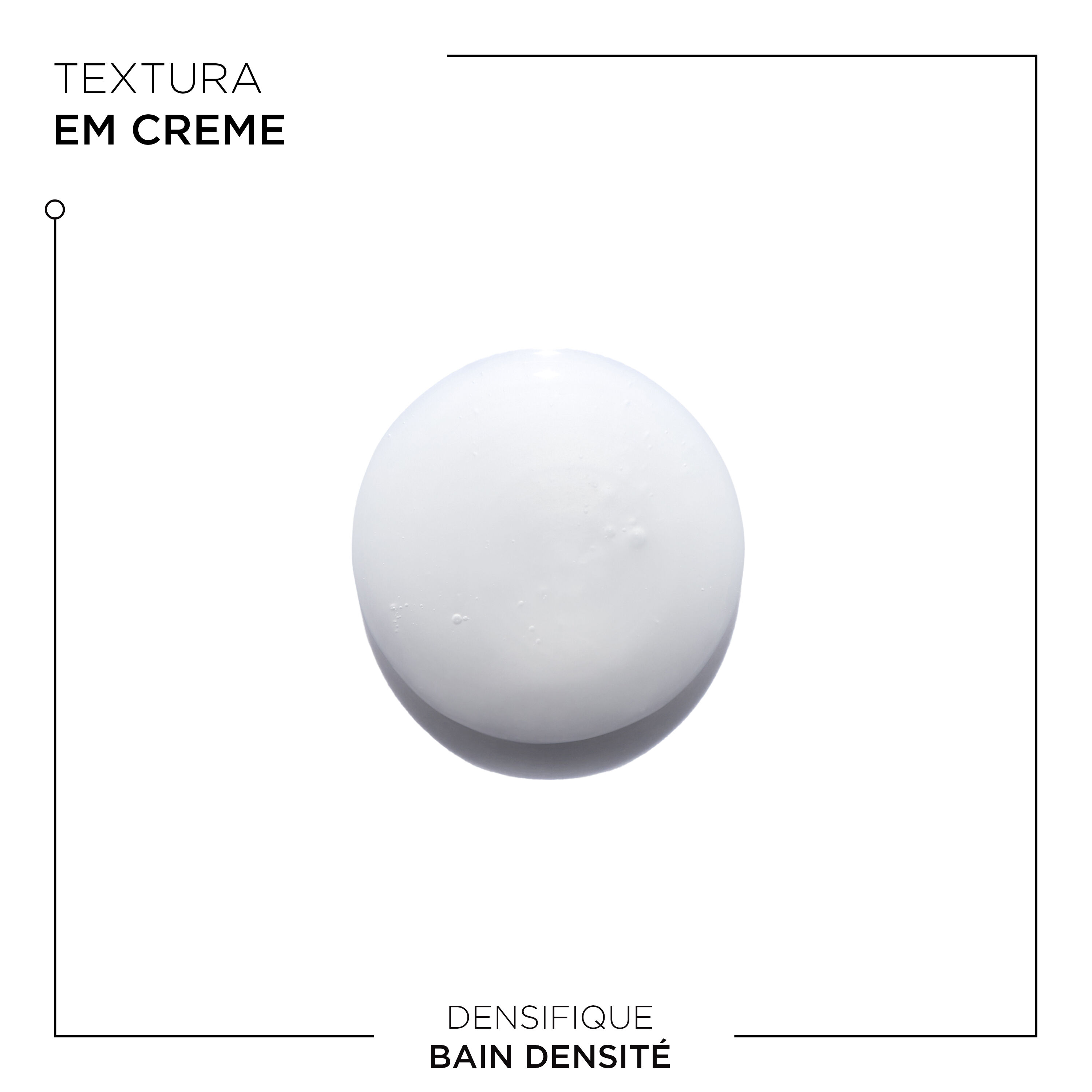 Textura em Creme do Shampoo Kerastase Densifique Bain Densite com refil