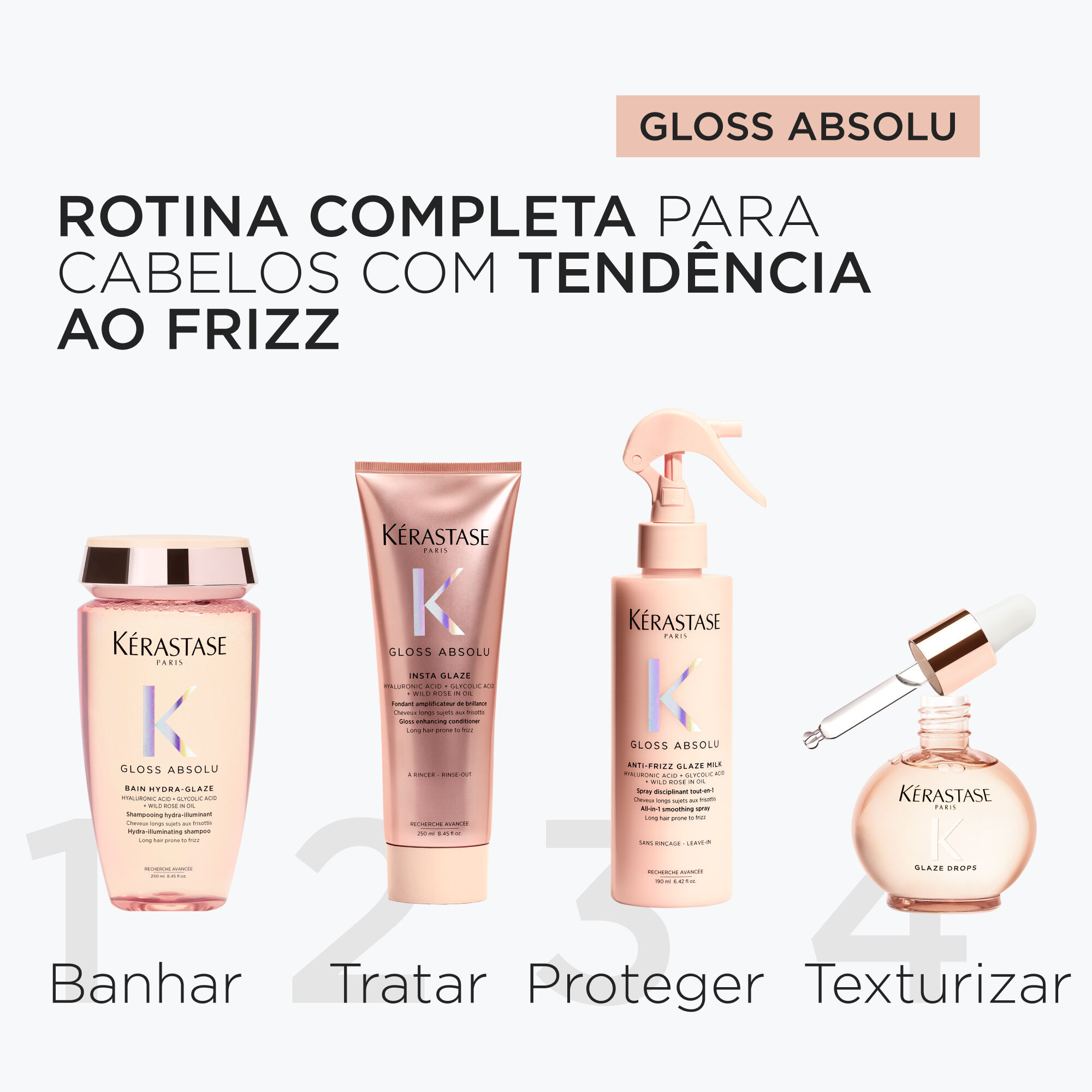 Kit Kerastase Gloss Absolu Rotina Completa Anti-frizz