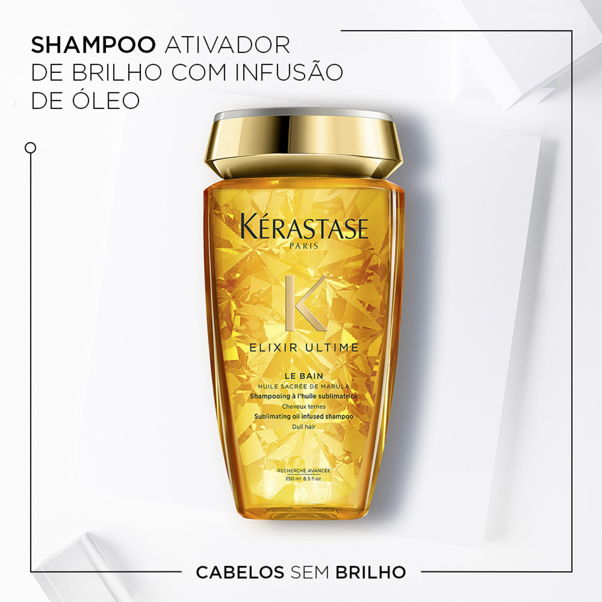 Shampoo de nutricao Kerastase Elixir Ultime Le Bain infusao de oleo