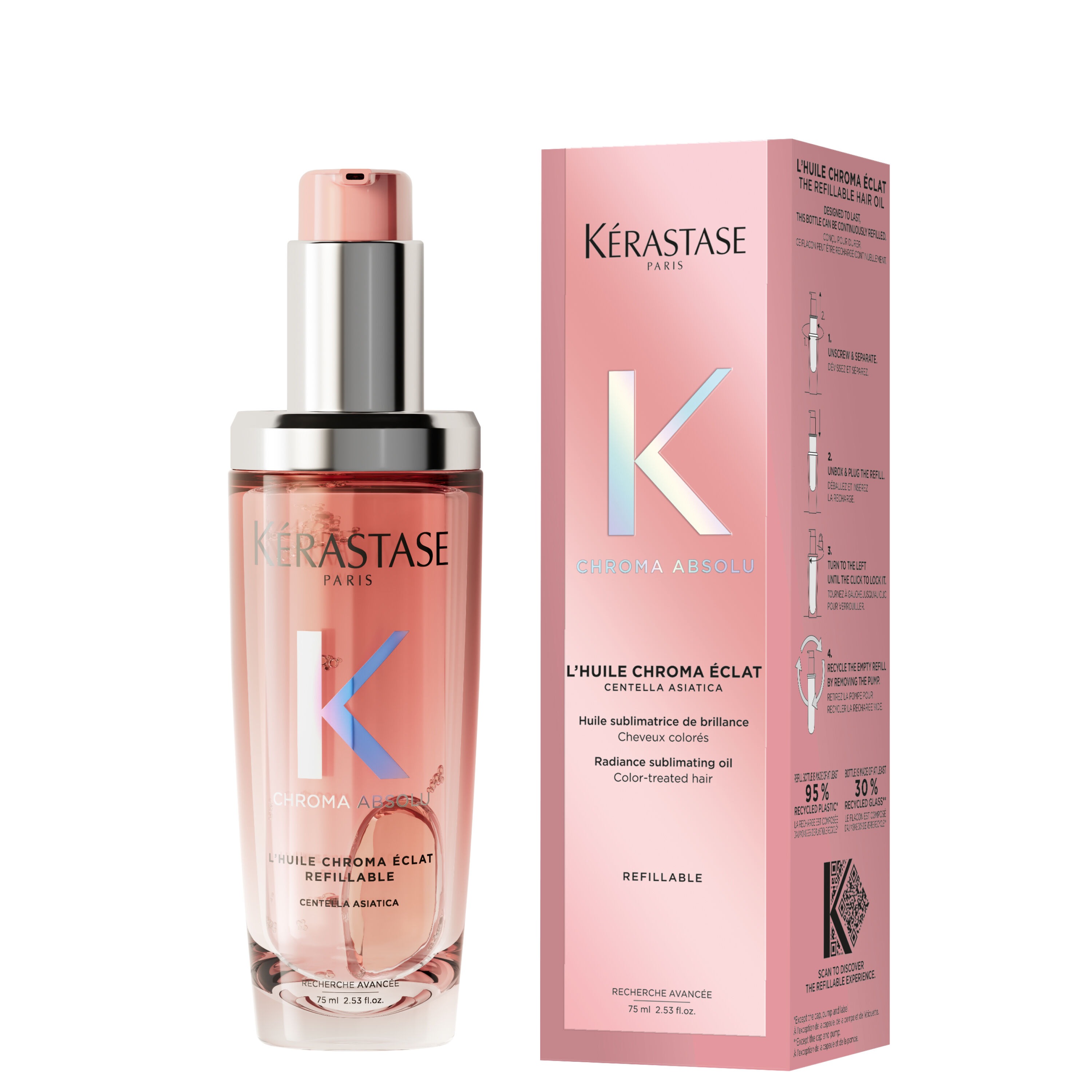 Oleo para cabelos coloridos Kerastase Chroma Absolu L'Huile Eclat Radiance
