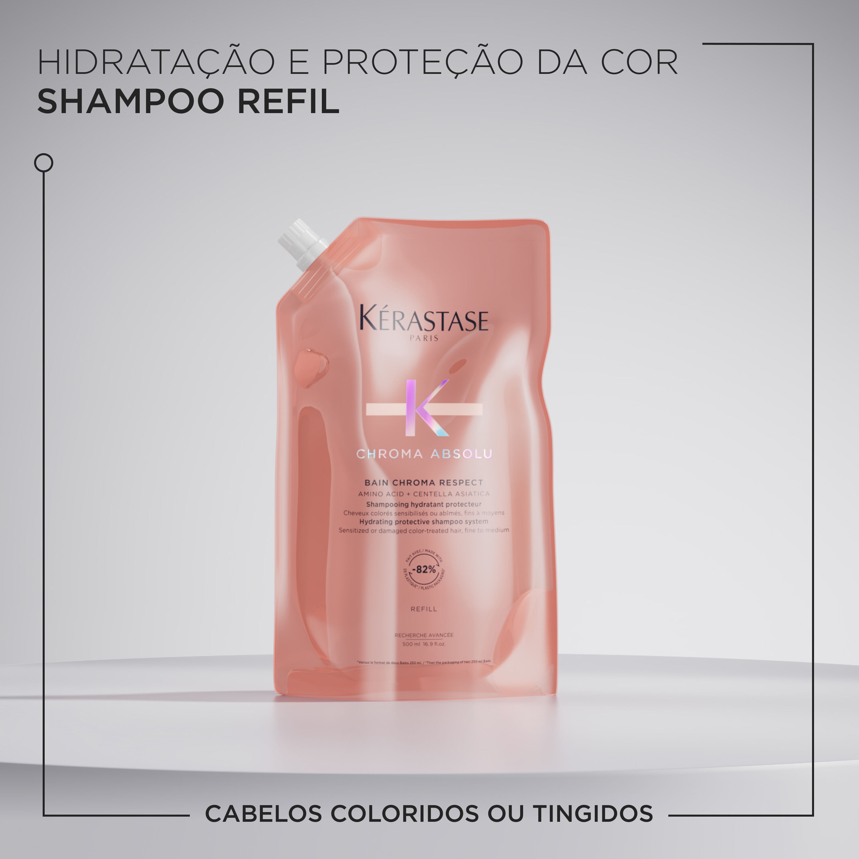 Refil do shampoo Bain Chroma Respect para cabelos coloridos