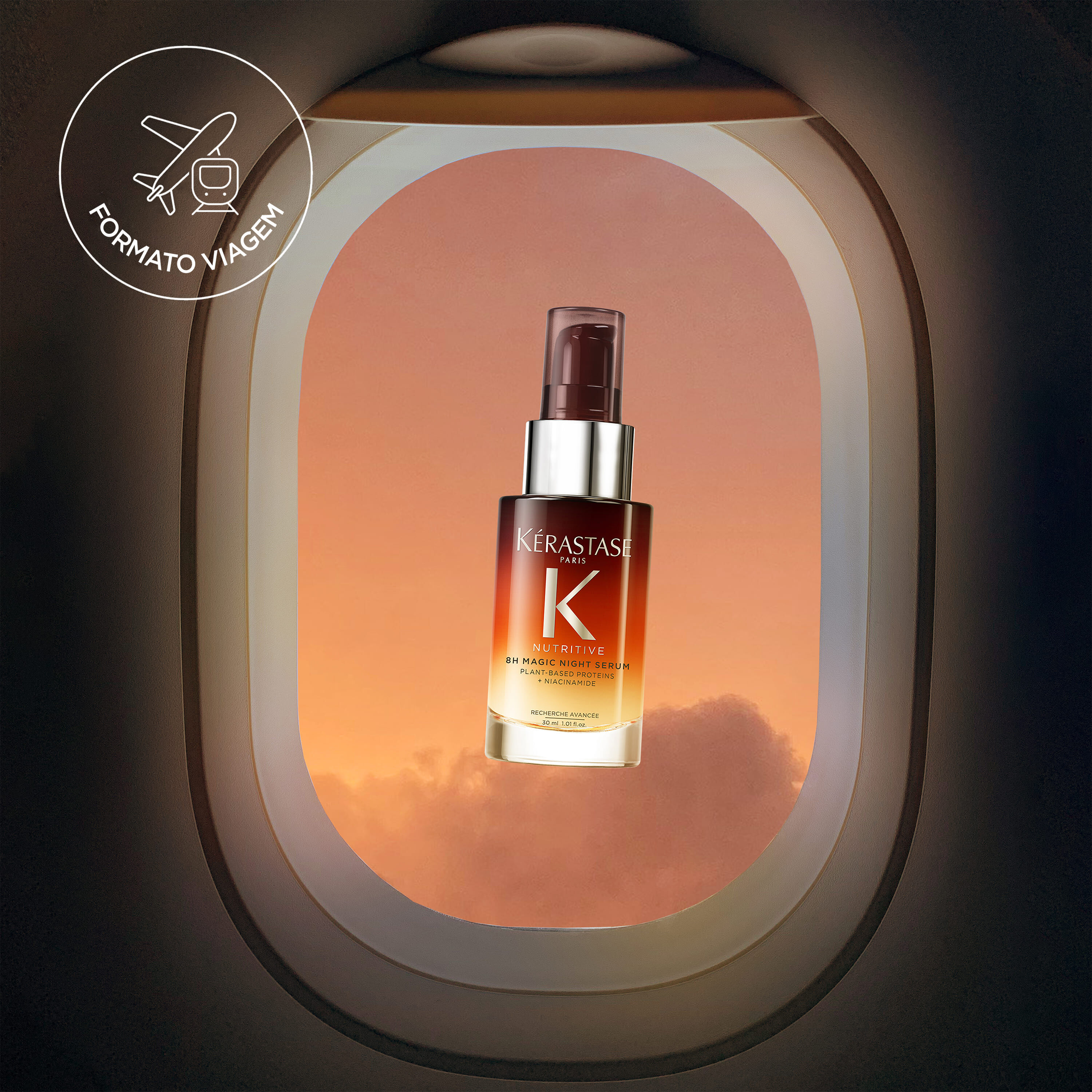 Kit Kerastase Duo Magic Night travel size com serum noturno Nutritive Magic Night 8H