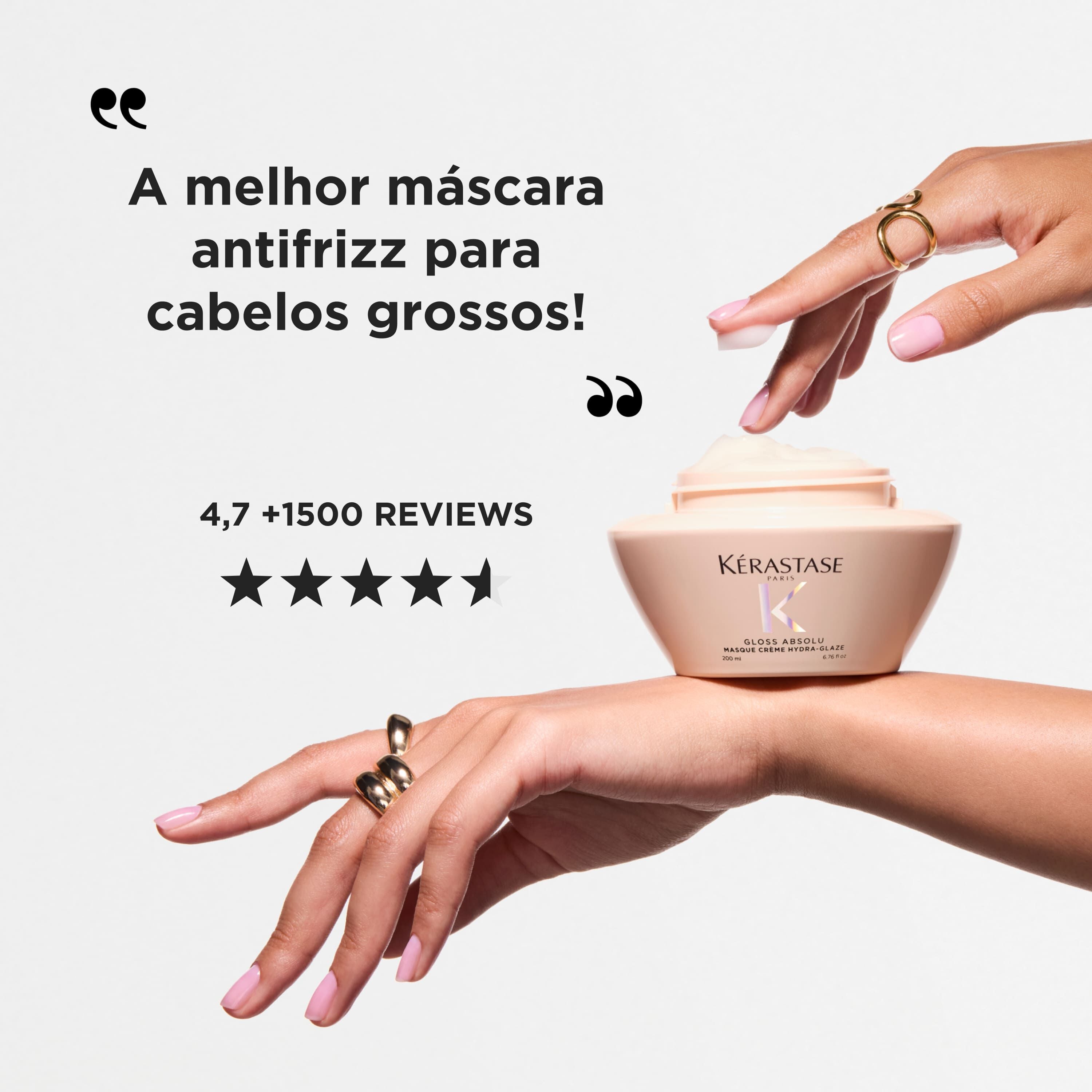 Mascara de tratamento anti-frizz Kerastase Gloss Absolu Hydra Glaze melhor anti-frizz para cabelos grossos