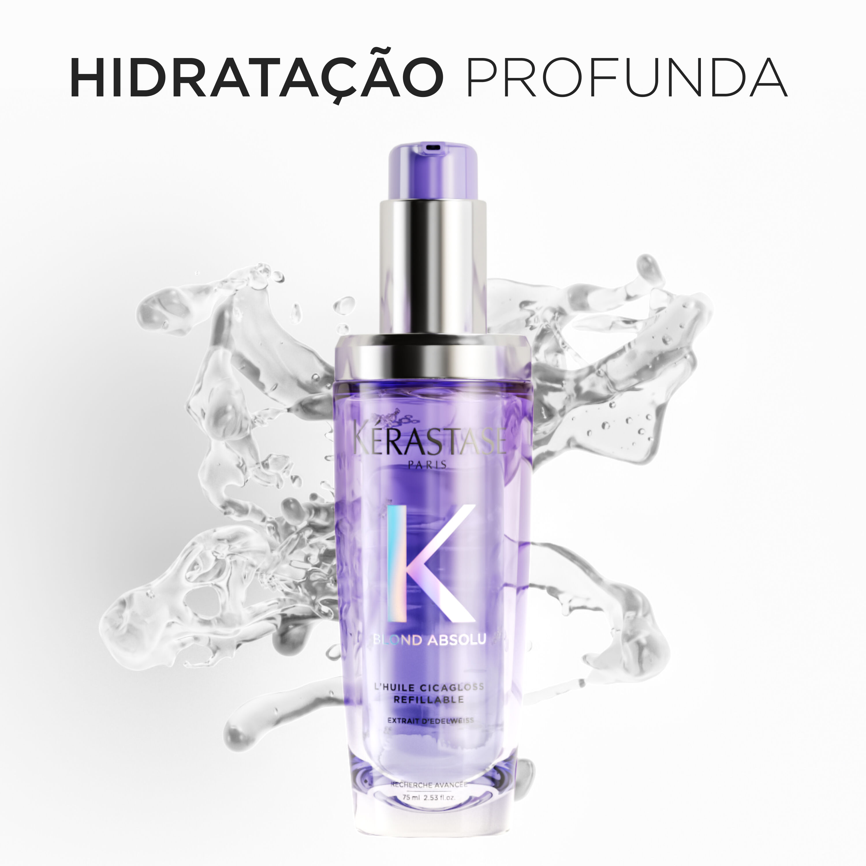 Oleo Kerastase Blond Absolu Huile Cicagloss Refil para cabelos loiros