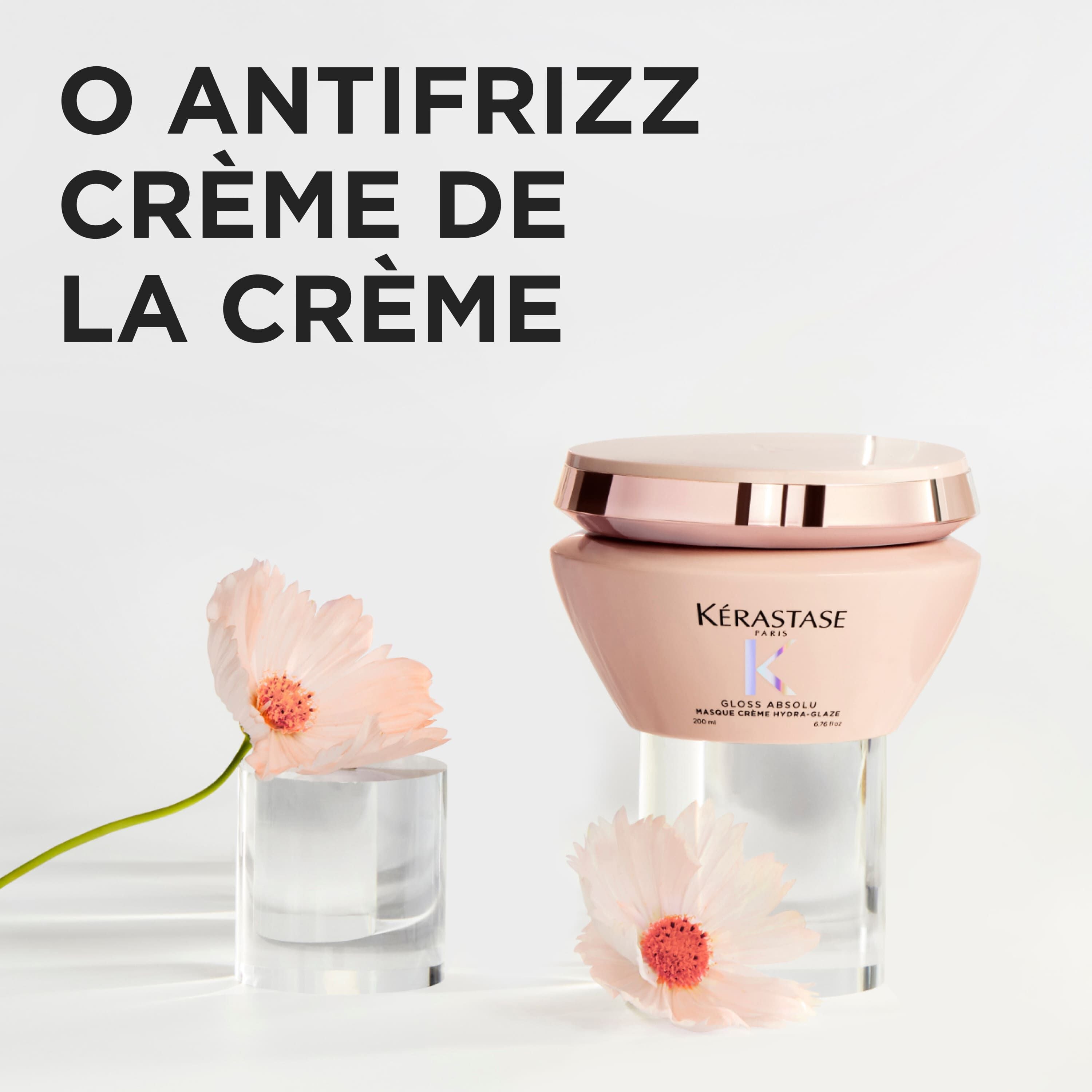 Mascara de tratamento anti-frizz Kerastase Gloss Absolu Hydra Glaze expert na diminuicao do frizz