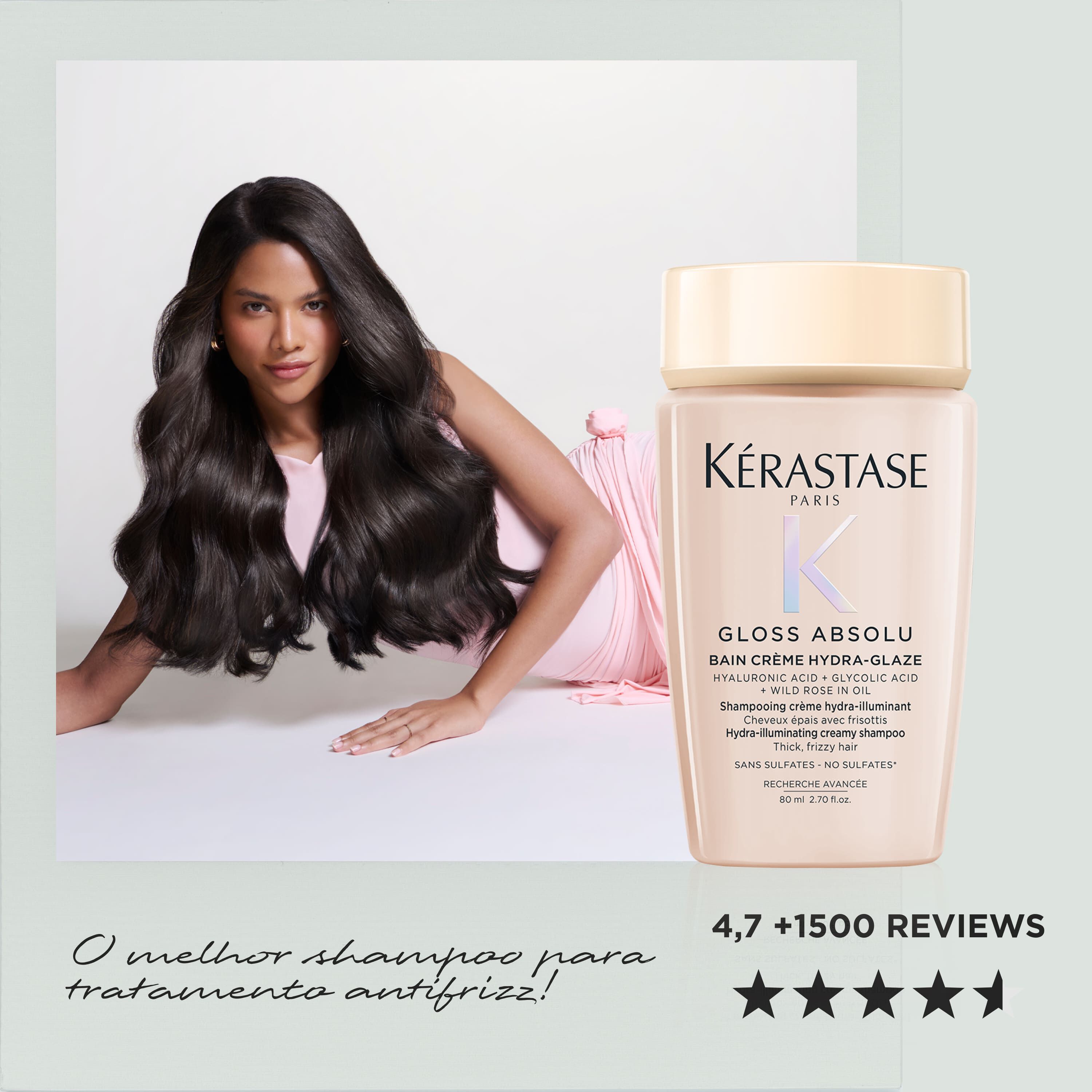 Shampoo de Tratamento anti-frizz Kerastase Gloss Absolu Bain Hydra Glaze Riche Travel Size