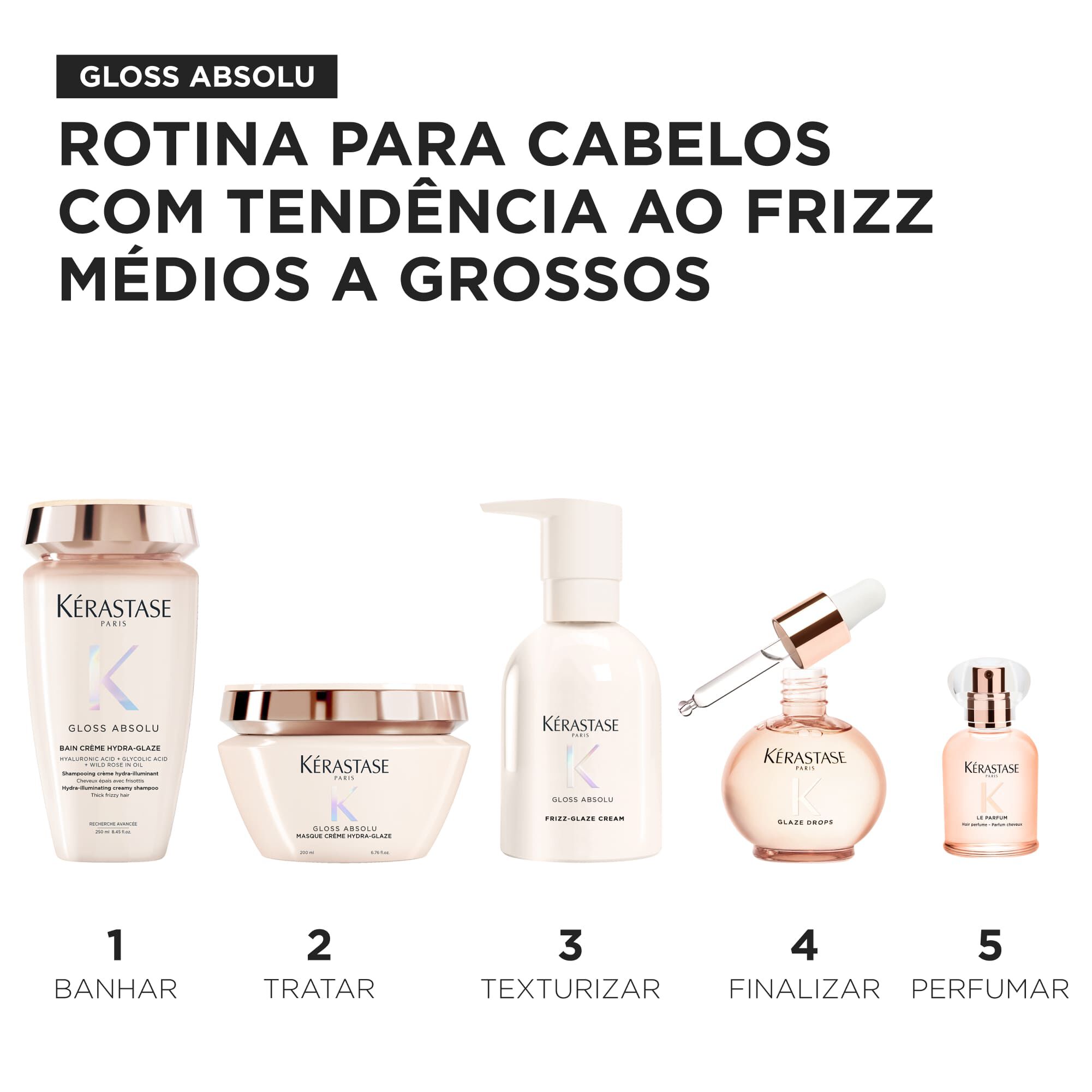 Kit Kerastase Ritual Cabelos Perfeitos Gloss Absolu com rotina completa para eliminar o frizz