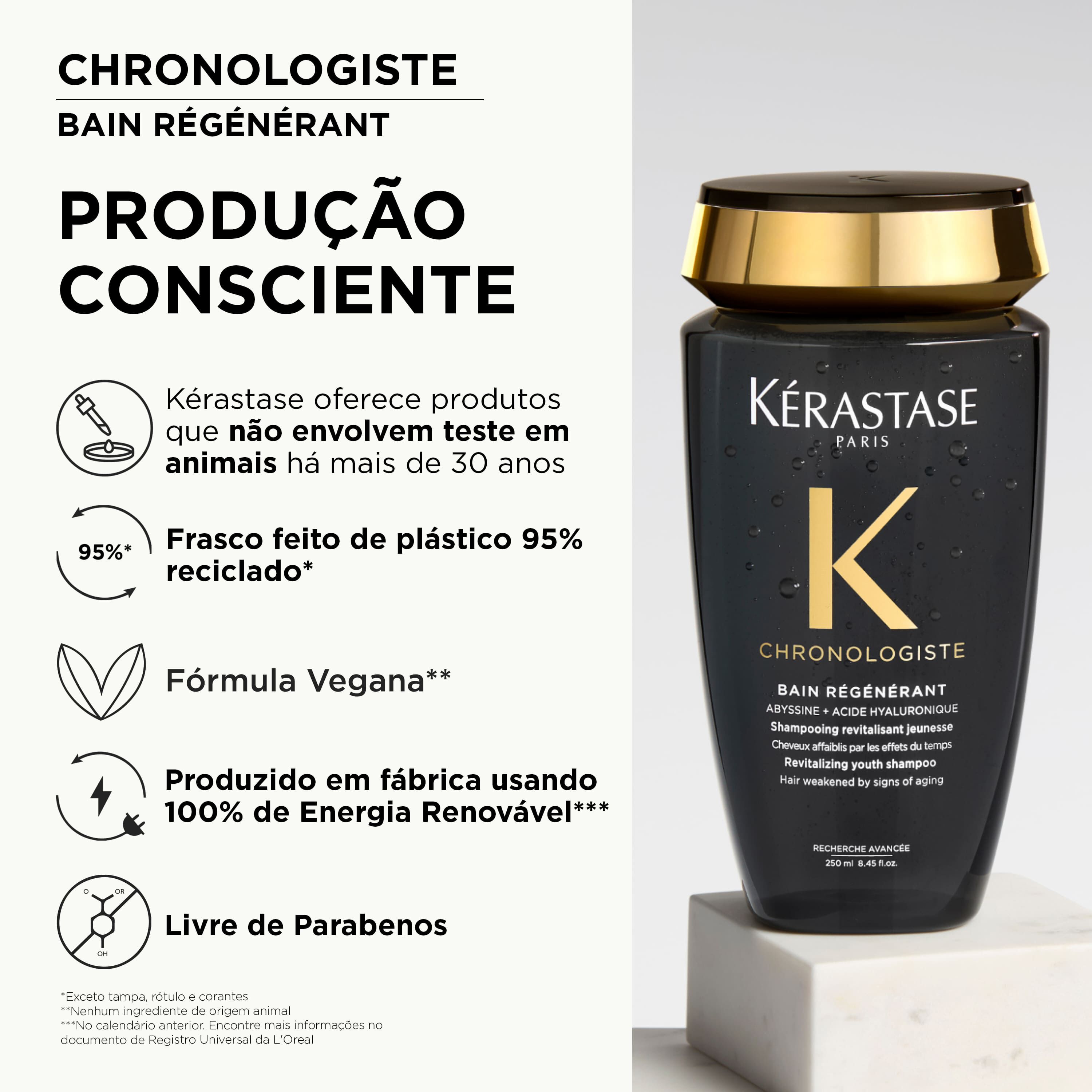 Shampoo reparador Kerastase Regenerant produzida de forma sustentavel