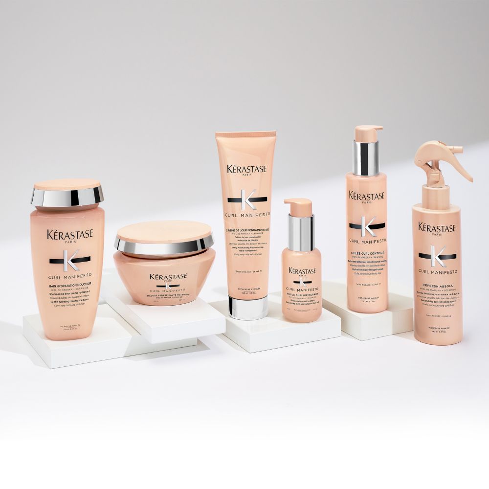 Coleção Kérastase Curl Manifesto Anti-Frizz para cabelos cacheados Coleção Kérastase Anti-Frizz para cabelos cacheados Curl Manifesto